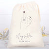 Personalised Hen Night Party Cotton Bags, Ring Finger