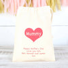 Personalised Loveheart Cotton Drawstring Gift Bag