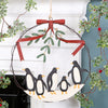 Christmas Penguin And Mistletoe Wreath