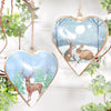 Rabbits Heart Shaped Christmas Tree Decoration