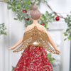 Red And Gold Skirt Angel Christmas Tree Topper