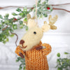Reindeer In Jumper Christmas Tree Decoration red berry apple