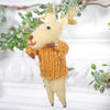 Reindeer In Jumper Christmas Tree Decoration red berry apple