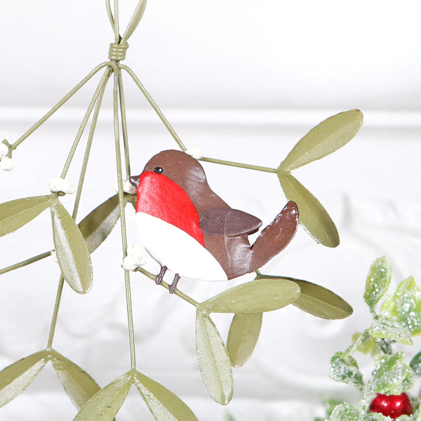 Robin And Mistletoe Christmas Tree Decoration