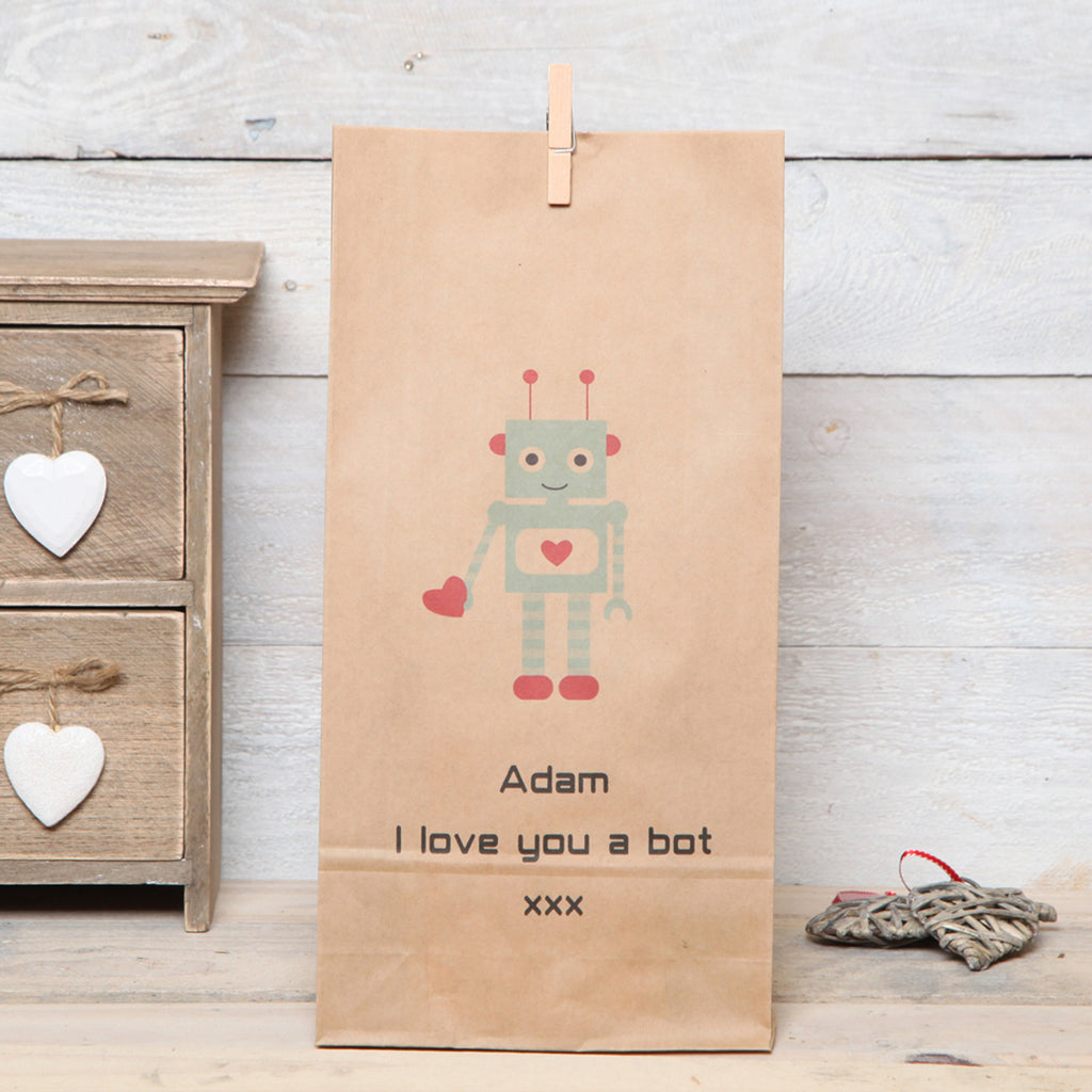 Personalised Robot Gift Bag