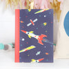 Space Rocket Stationery Set With Personalised Bag