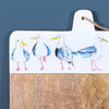 Seagull With Chips Wooden Chopping Board