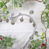 Silver Jingle Bell Heart Christmas Tree Decoration