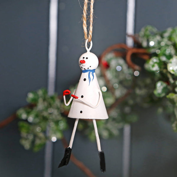 Tin Snowman Christmas Tree Decoration