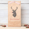 Christmas Personalised Stags Head Gift Bag