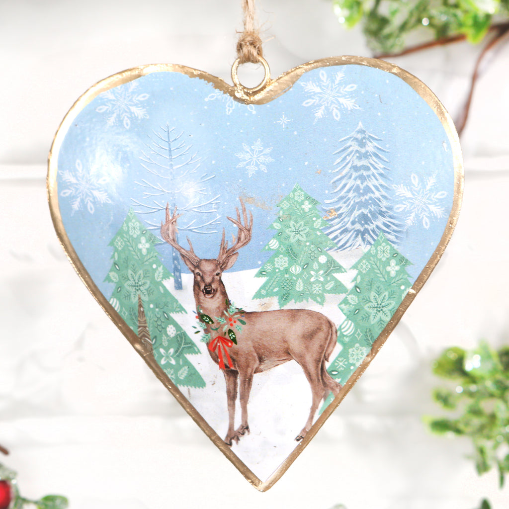 Stag Heart Christmas Tree Decoration