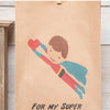 Personalised Flying Superhero Valentine's Bag