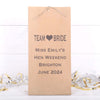 Team Bride Personalised Hen Party, Favour Bags