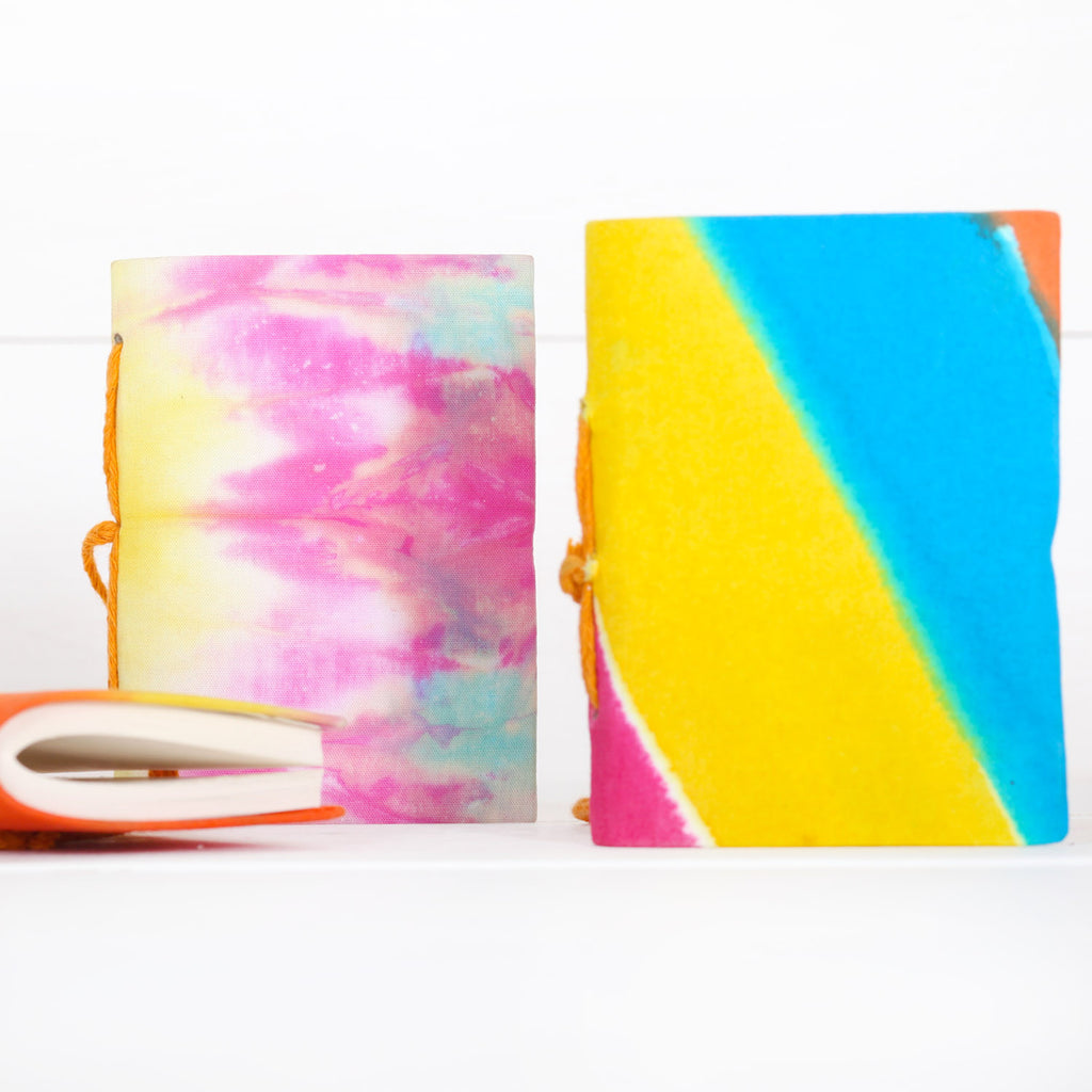 Tie Dye Fabric Notebook, Two Sizes