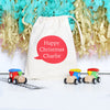 Wooden Train And Track Roll With Personalised Bag