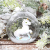 Glass Open Front Christmas Tree Bauble With Unicorn