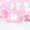Unicorn Tin Tea Set With Personalised Case