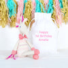 Unicorn Soft Toy With Personalised Bag